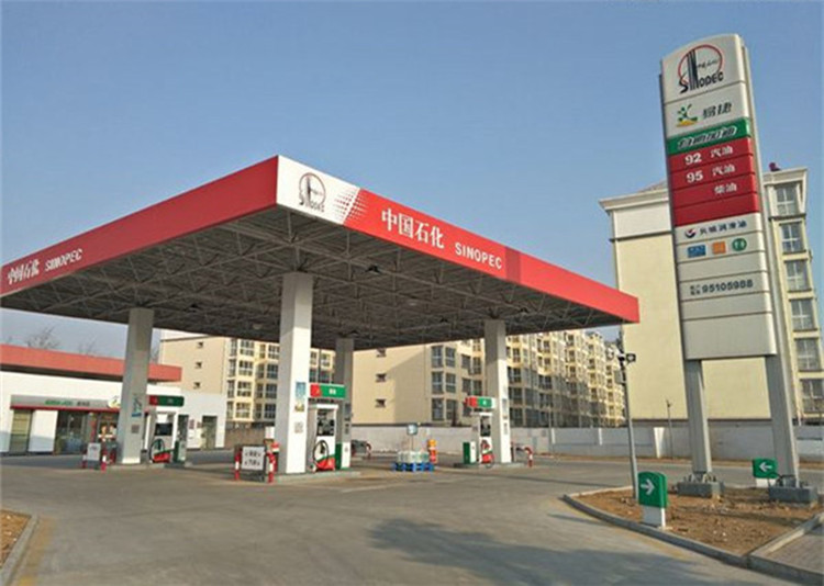 江门加油站钢结构网架案例2